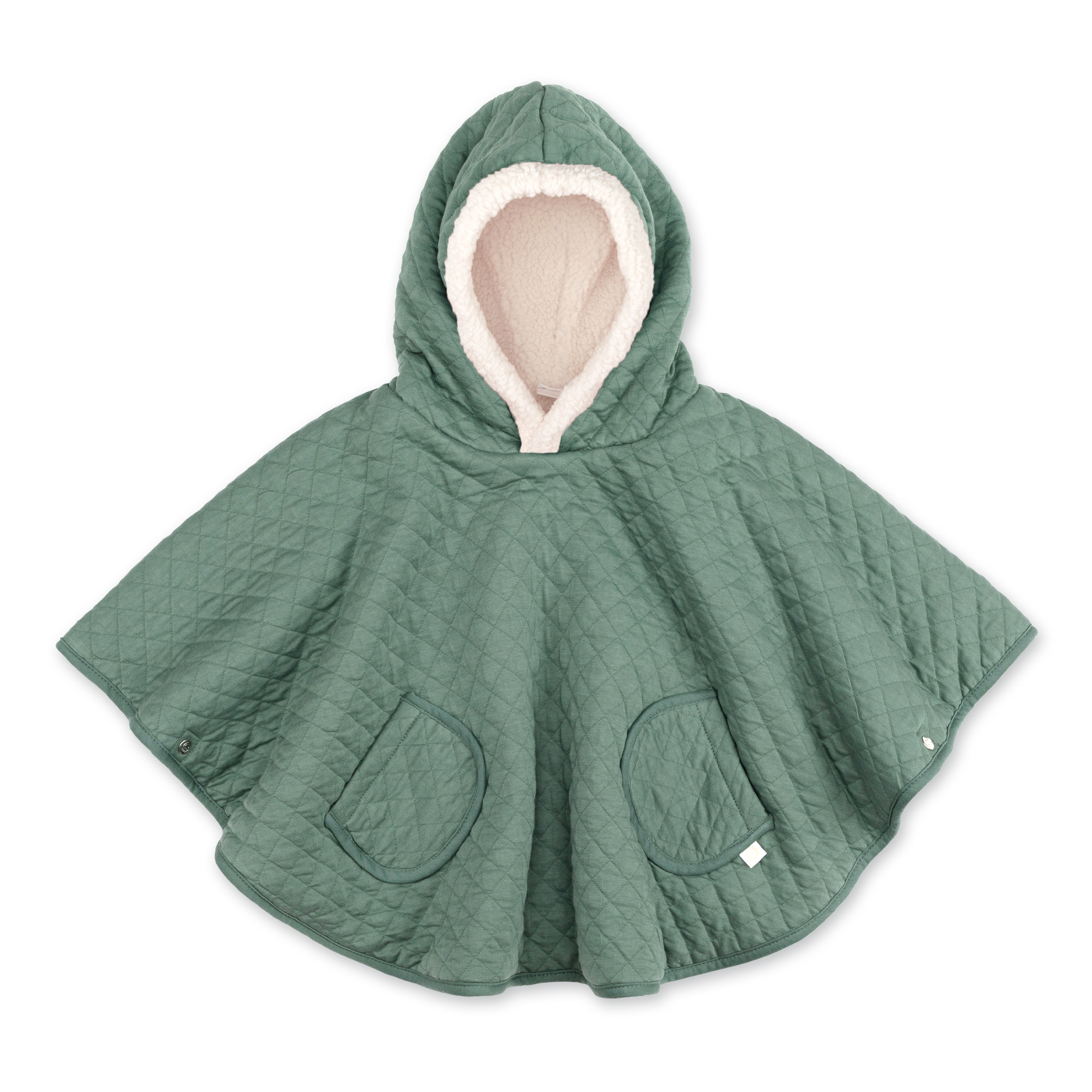 ★M様★【yeti】LIGHTDOWN QUILT BLANKET PONCHO Travel poncho 9-36m Pady quilted teddy Green Oeko-Tex